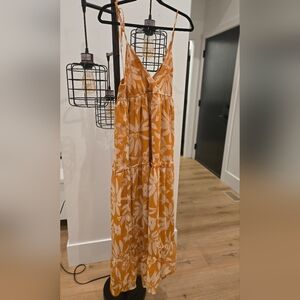 Patrons of Peace Orange Floral Maxi Dress
